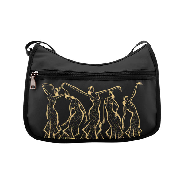 GOLDEN BLACK GIRLS - BORSA A TRACOLLA CON ZIP