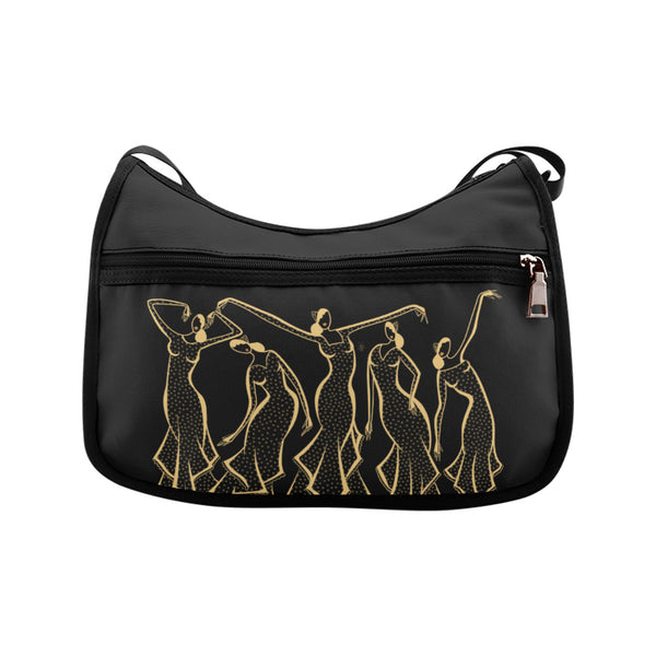 GOLDEN BLACK GIRLS - BORSA A TRACOLLA CON ZIP