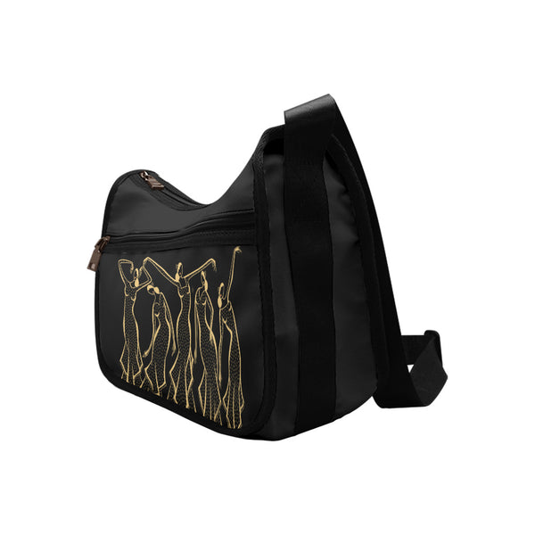 GOLDEN BLACK GIRLS - BORSA A TRACOLLA CON ZIP