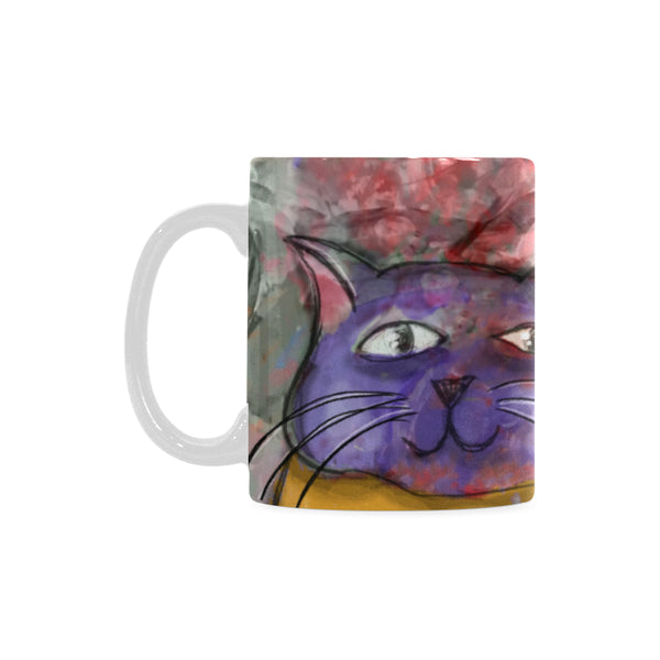 GATTO VIOLA - TAZZA IN CERAMICA