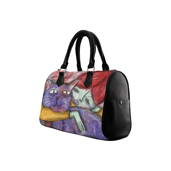 GATTO VIOLA - BORSA CON MANICI