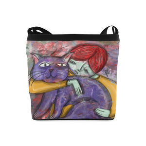 GATTO VIOLA - BORSA A TRACOLLA