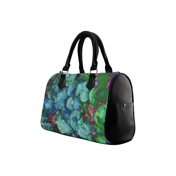 ORTENSIA BLU - BORSA CON MANICI