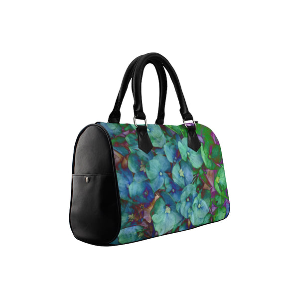 ORTENSIA BLU - BORSA CON MANICI