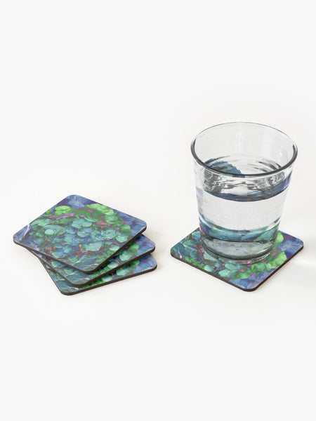 ORTENSIA BLU - SOTTOBICCHIERI (set da 4)